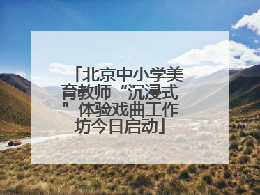 北京中小学美育教师“沉浸式”体验戏曲工作坊今日启动