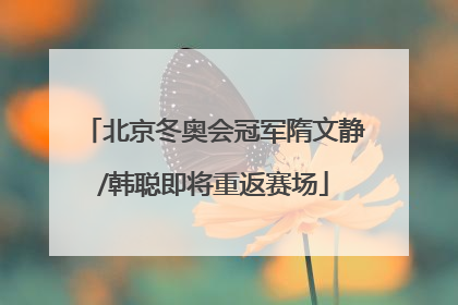 北京冬奥会冠军隋文静/韩聪即将重返赛场