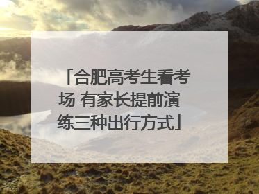 合肥高考生看考场 有家长提前演练三种出行方式