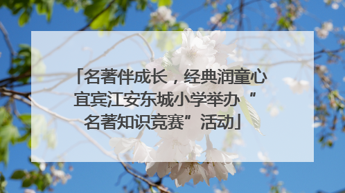 名著伴成长，经典润童心 宜宾江安东城小学举办“名著知识竞赛”活动