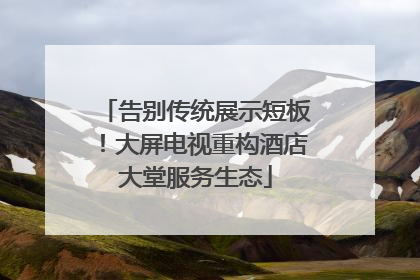 告别传统展示短板！大屏电视重构酒店大堂服务生态