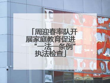 周迎春率队开展家庭教育促进“一法一条例”执法检查