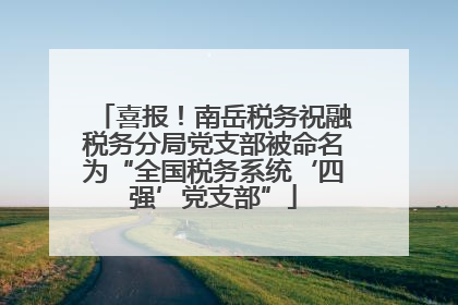 喜报！南岳税务祝融税务分局党支部被命名为“全国税务系统‘四强’党支部”