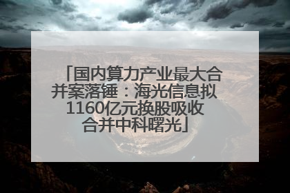国内算力产业最大合并案落锤：海光信息拟1160亿元换股吸收合并中科曙光