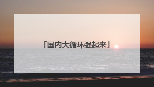 国内大循环强起来
