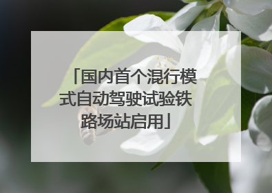 国内首个混行模式自动驾驶试验铁路场站启用