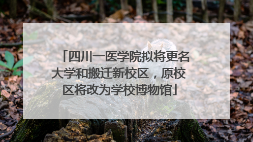四川一医学院拟将更名大学和搬迁新校区，原校区将改为学校博物馆