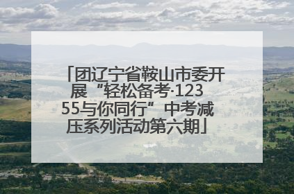 团辽宁省鞍山市委开展“轻松备考·12355与你同行”中考减压系列活动第六期