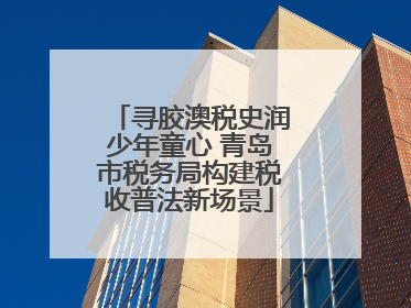 寻胶澳税史润少年童心 青岛市税务局构建税收普法新场景