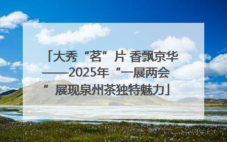 大秀“茗”片 香飘京华——2025年“一展两会”展现泉州茶独特魅力