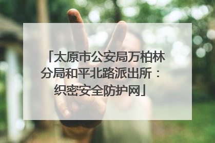 太原市公安局万柏林分局和平北路派出所：织密安全防护网