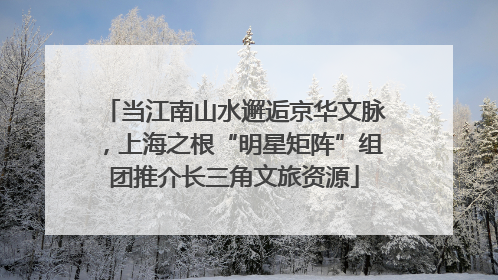 当江南山水邂逅京华文脉，上海之根“明星矩阵”组团推介长三角文旅资源