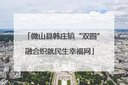 微山县韩庄镇“双圈”融合织就民生幸福网