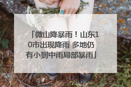 微山降暴雨！山东10市出现降雨 多地仍有小到中雨局部暴雨