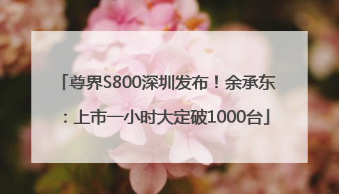尊界S800深圳发布！余承东：上市一小时大定破1000台