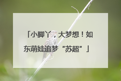 小脚丫，大梦想！如东萌娃追梦“苏超”