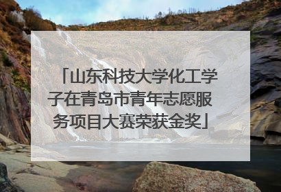 山东科技大学化工学子在青岛市青年志愿服务项目大赛荣获金奖