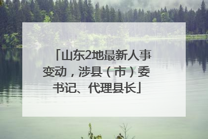山东2地最新人事变动，涉县（市）委书记、代理县长