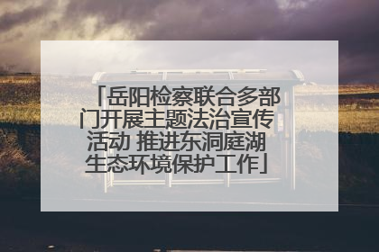 岳阳检察联合多部门开展主题法治宣传活动 推进东洞庭湖生态环境保护工作