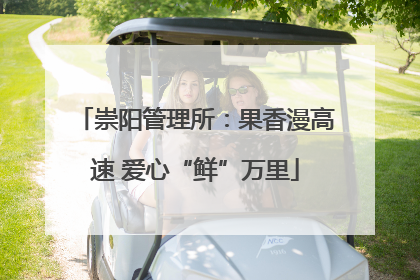 崇阳管理所：果香漫高速 爱心“鲜”万里