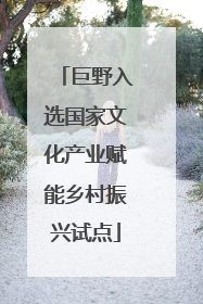 巨野入选国家文化产业赋能乡村振兴试点