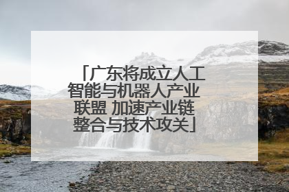 广东将成立人工智能与机器人产业联盟 加速产业链整合与技术攻关