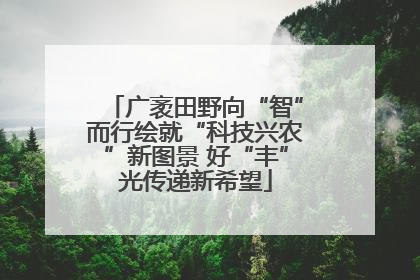 广袤田野向“智”而行绘就“科技兴农”新图景 好“丰”光传递新希望
