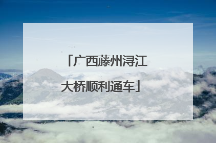 广西藤州浔江大桥顺利通车