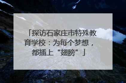 探访石家庄市特殊教育学校：为每个梦想，都插上“翅膀”