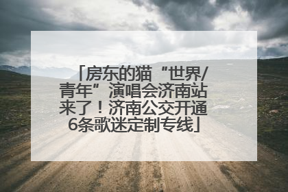 房东的猫“世界/青年”演唱会济南站来了！济南公交开通6条歌迷定制专线