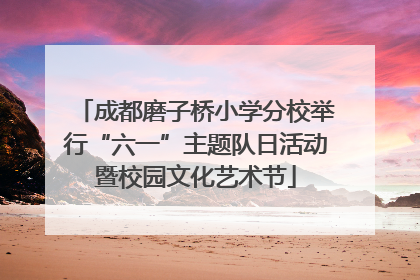 成都磨子桥小学分校举行“六一”主题队日活动暨校园文化艺术节