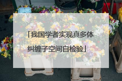 我国学者实现真多体纠缠子空间自检验