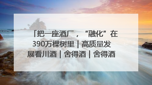 把一座酒厂，“融化”在390万棵树里｜高质量发展看川酒｜舍得酒｜舍得酒业｜舍得老酒｜沱牌酒