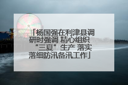 杨国强在利津县调研时强调 精心组织“三夏”生产 落实落细防汛备汛工作