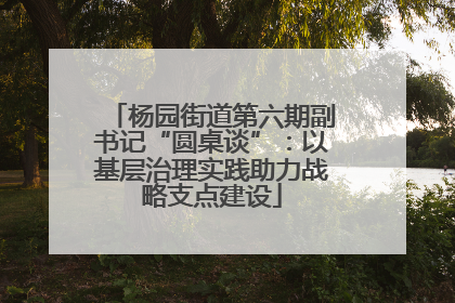 杨园街道第六期副书记“圆桌谈”：以基层治理实践助力战略支点建设