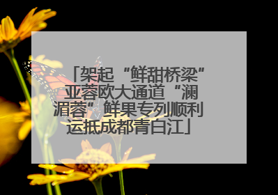 架起“鲜甜桥梁” 亚蓉欧大通道“澜湄蓉”鲜果专列顺利运抵成都青白江