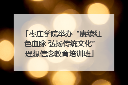 枣庄学院举办“赓续红色血脉 弘扬传统文化”理想信念教育培训班