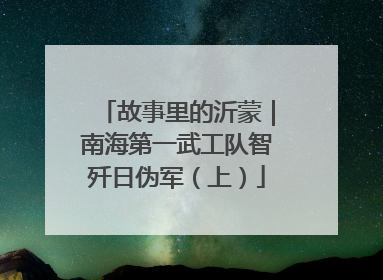 故事里的沂蒙｜南海第一武工队智歼日伪军（上）