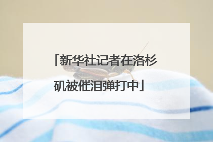 新华社记者在洛杉矶被催泪弹打中