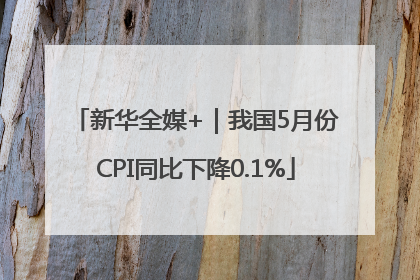 新华全媒+｜我国5月份CPI同比下降0.1%