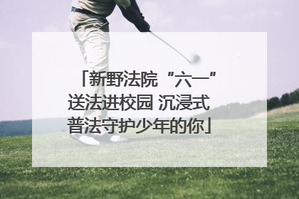 新野法院“六一”送法进校园 沉浸式普法守护少年的你