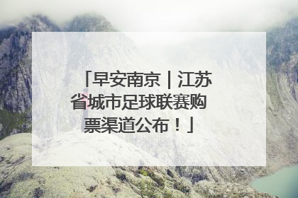 早安南京｜江苏省城市足球联赛购票渠道公布！