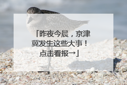 昨夜今晨，京津冀发生这些大事！点击看报→