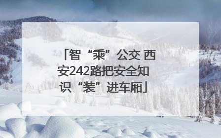 智“乘”公交 西安242路把安全知识“装”进车厢