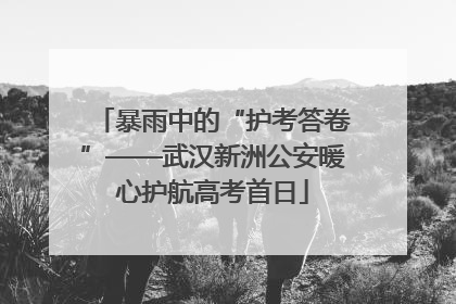 暴雨中的“护考答卷”——武汉新洲公安暖心护航高考首日
