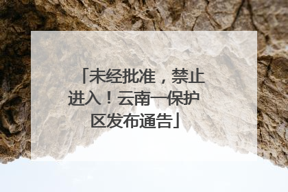 未经批准，禁止进入！云南一保护区发布通告