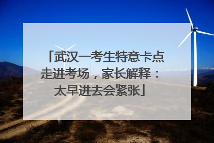 武汉一考生特意卡点走进考场，家长解释：太早进去会紧张