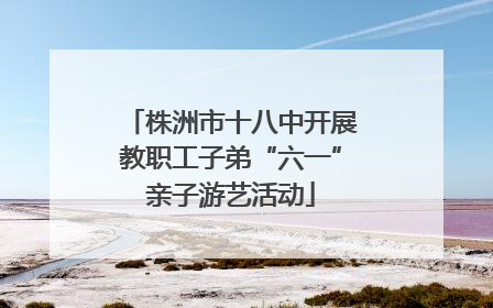 株洲市十八中开展教职工子弟“六一”亲子游艺活动