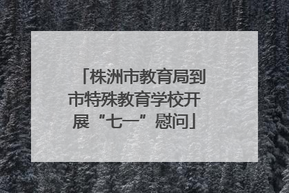 株洲市教育局到市特殊教育学校开展“七一”慰问