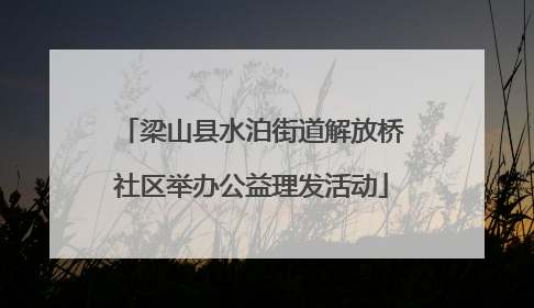 梁山县水泊街道解放桥社区举办公益理发活动